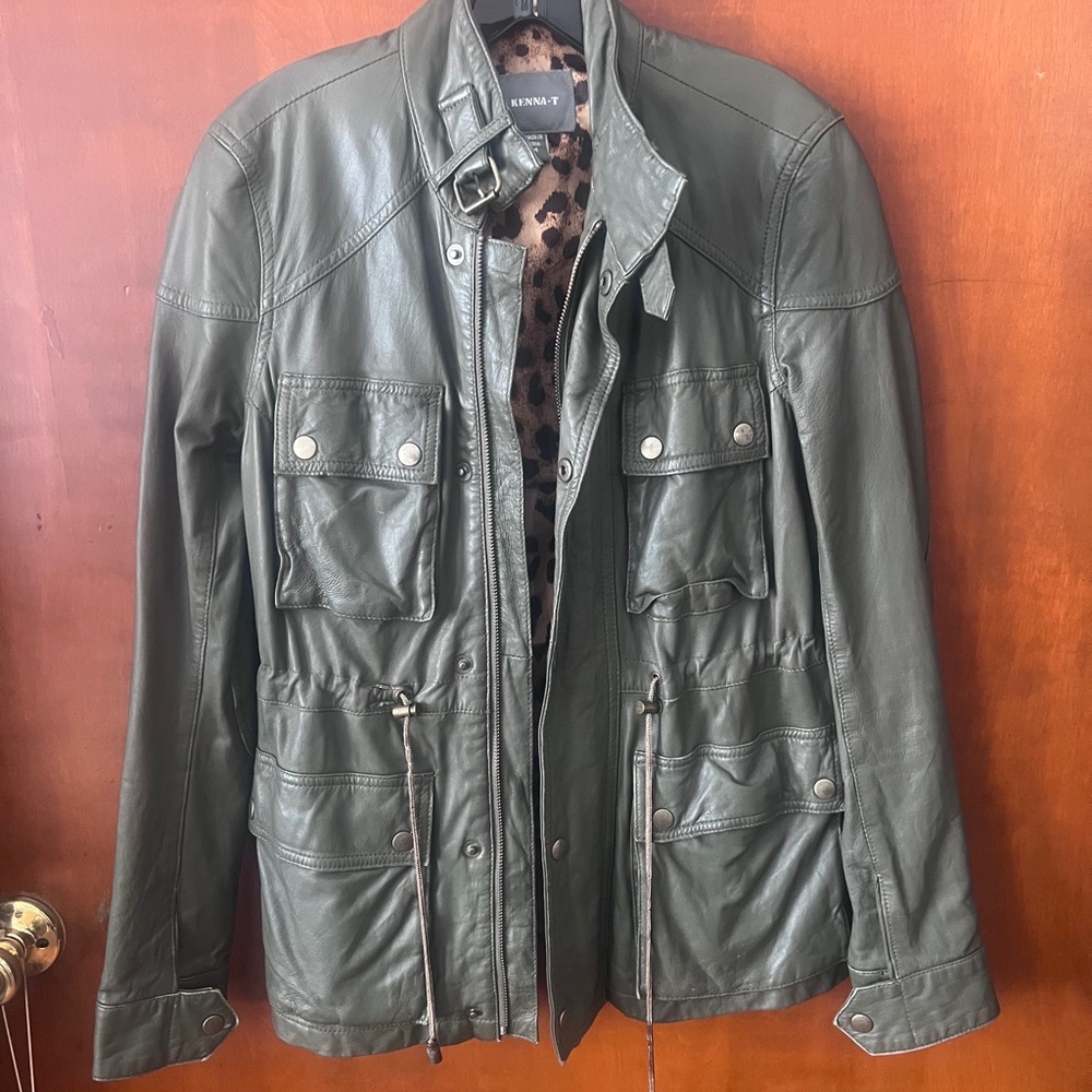 Kenna-T Green Leather Jacket